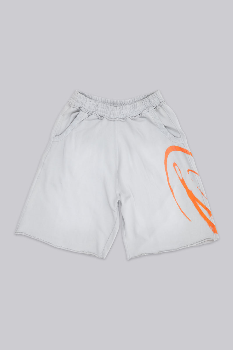 Grey Airbrush Divine Monster Jogger Shorts