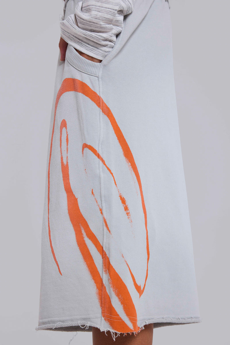Grey Airbrush Divine Monster Jogger Shorts
