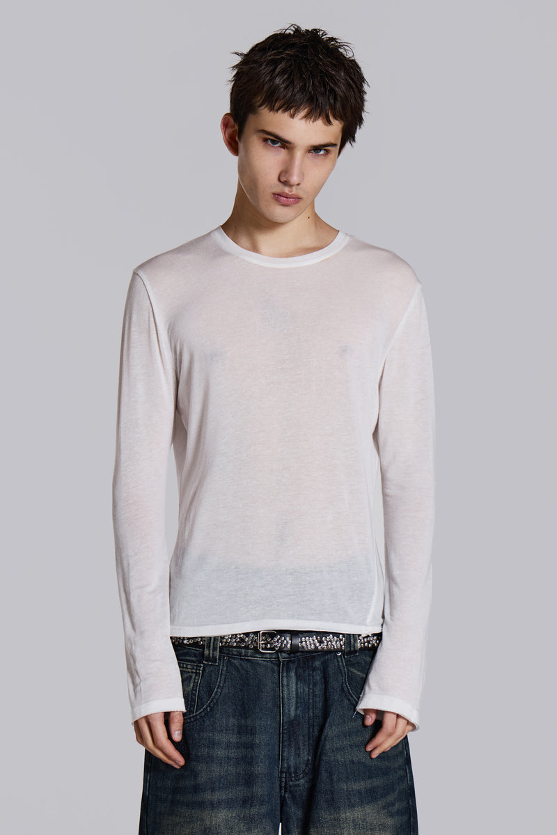 White Mist Long Sleeve Top