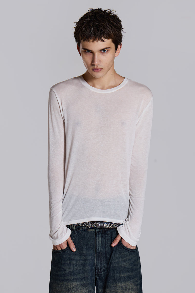 White Mist Long Sleeve Top