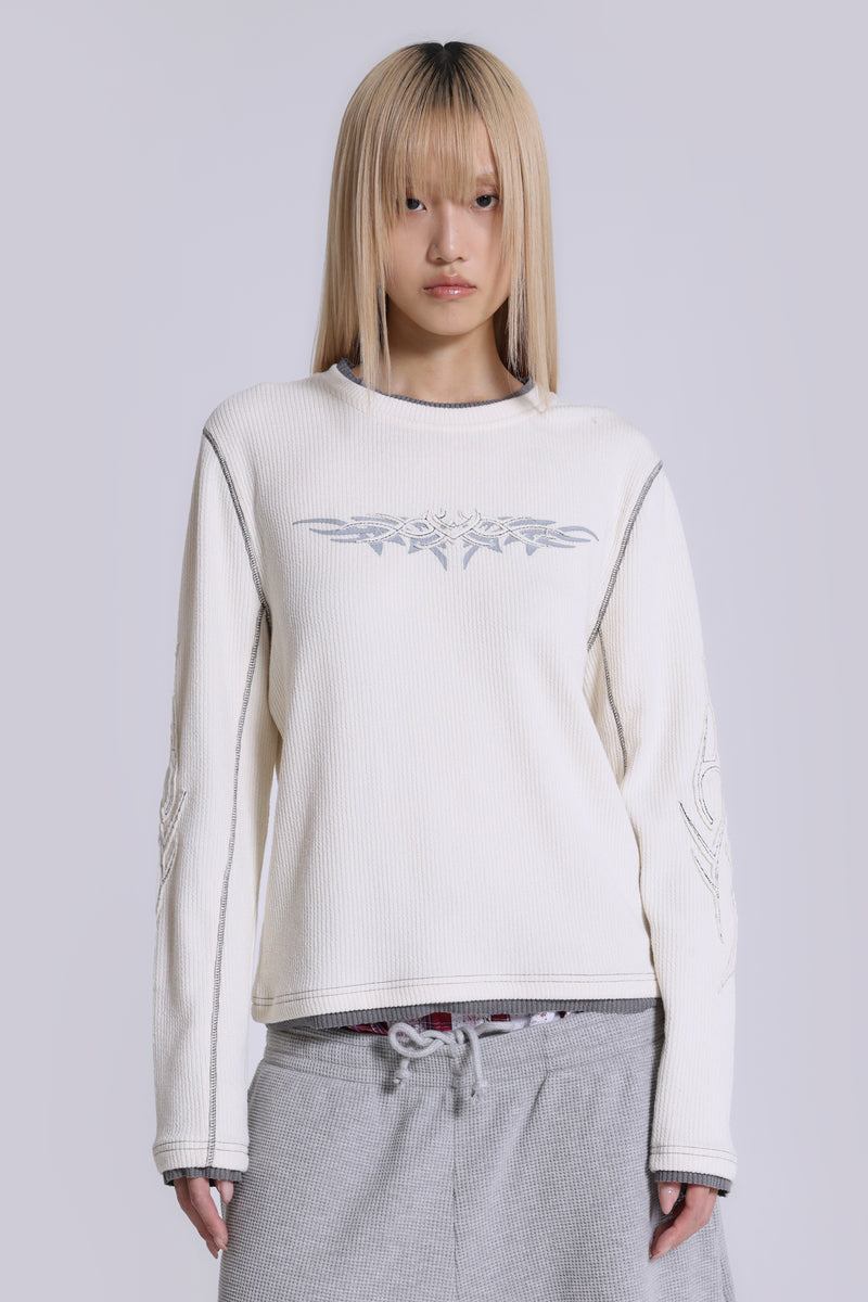 Off White Tattoo Applique Tee