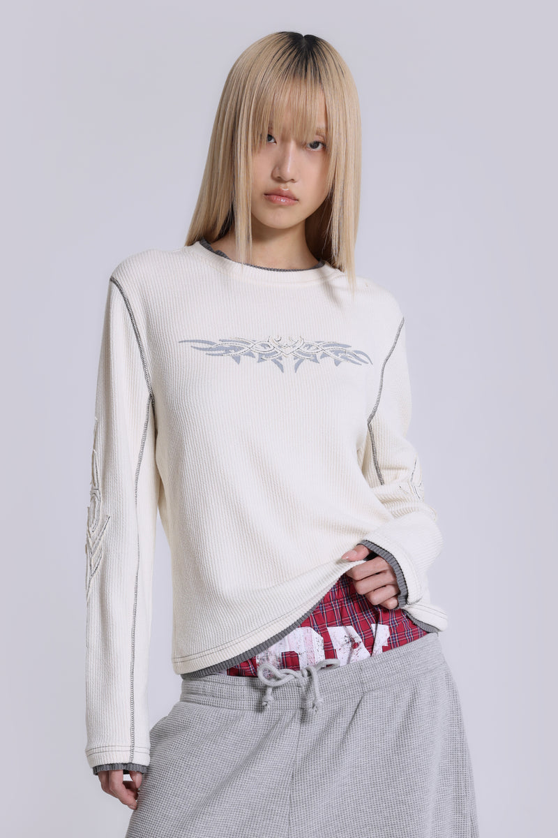Off White Tattoo Applique Tee