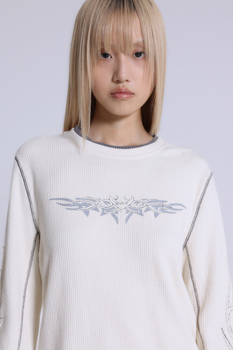 Off White Tattoo Applique Tee