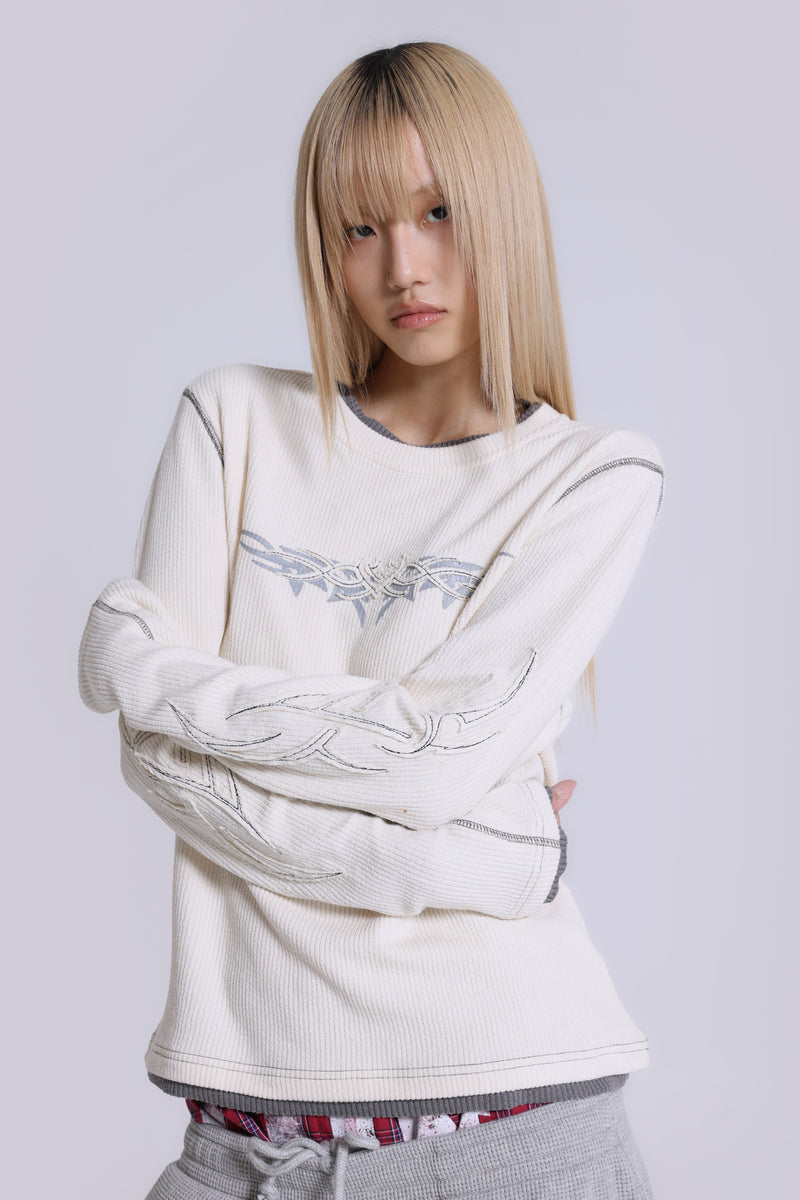 Off White Tattoo Applique Tee