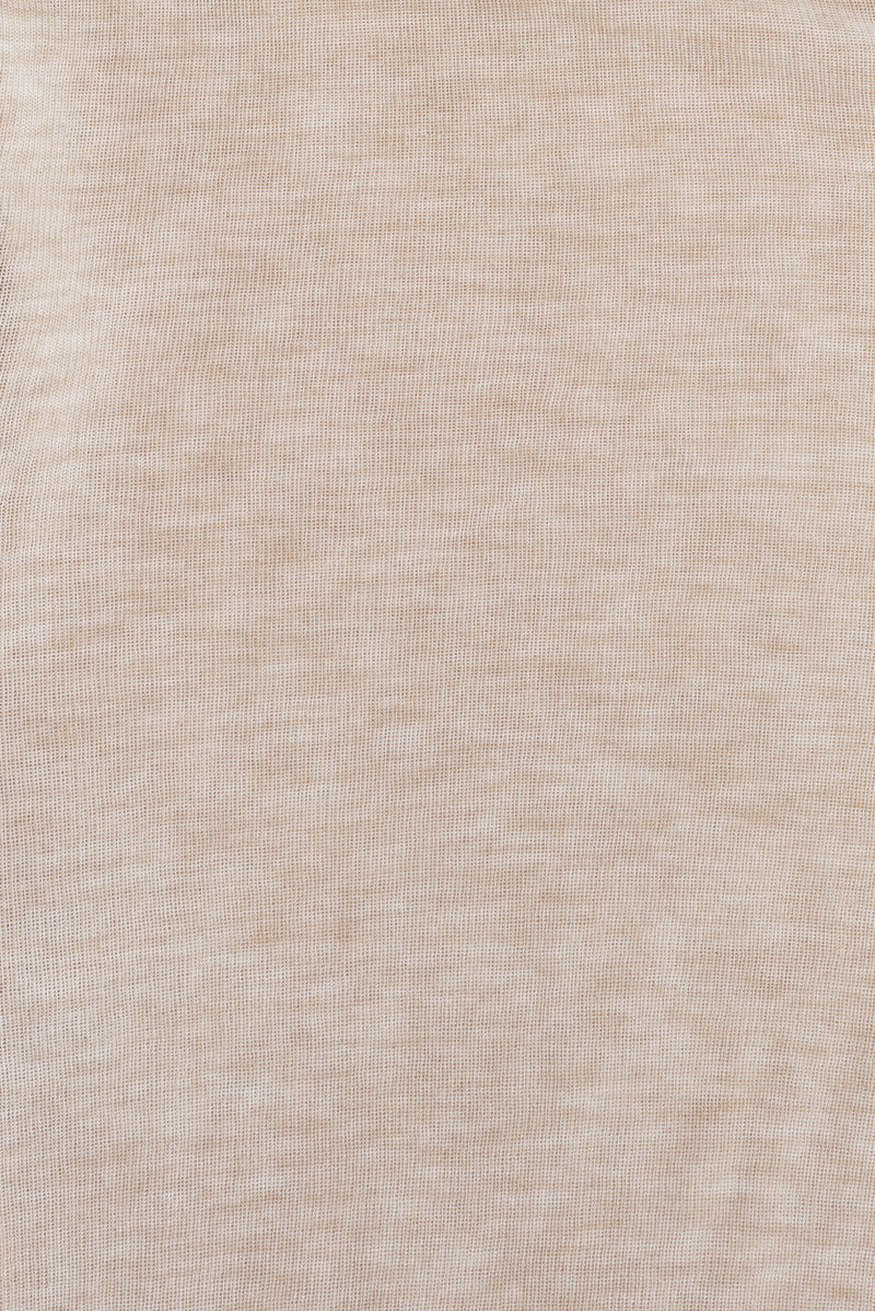 Oatmeal Haze Henley Top