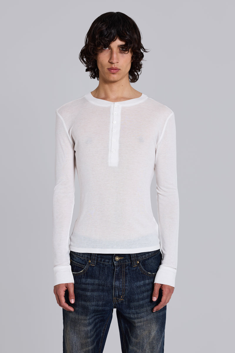 White Haze Henley Top