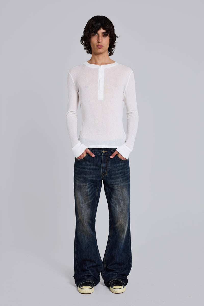 White Haze Henley Top