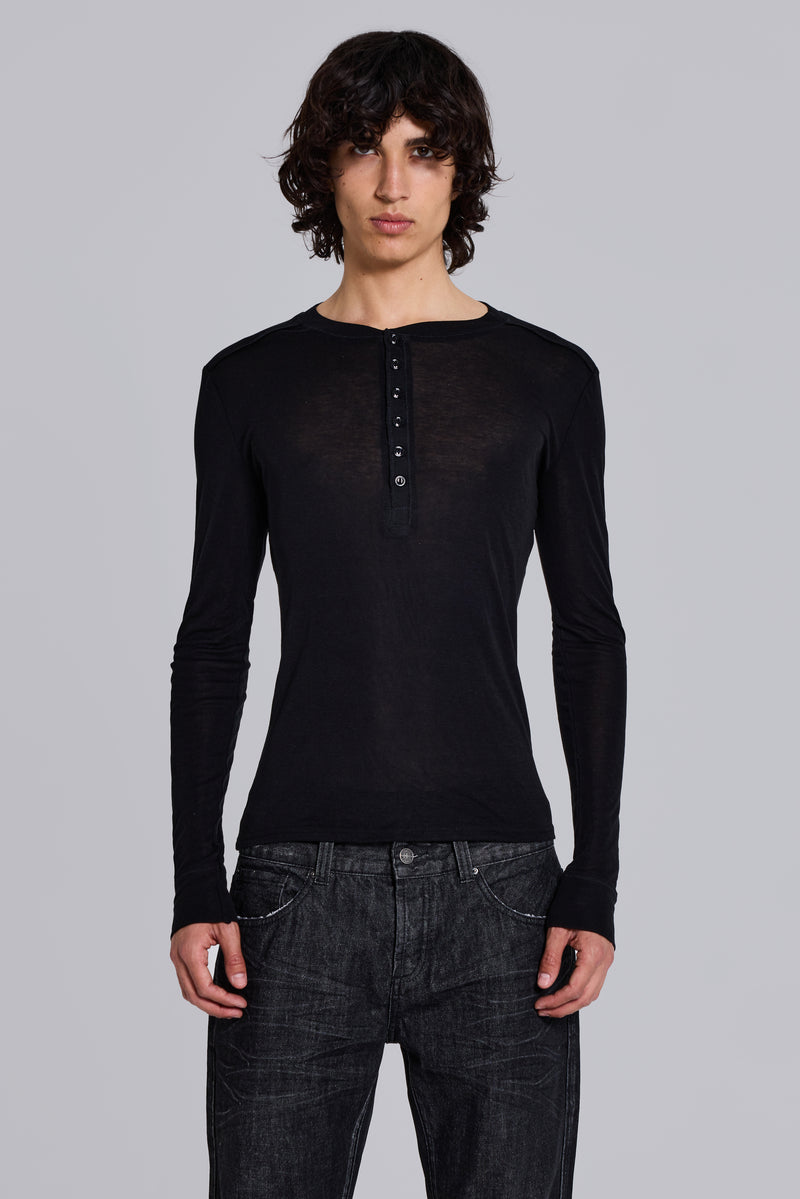 Black Haze Henley Top