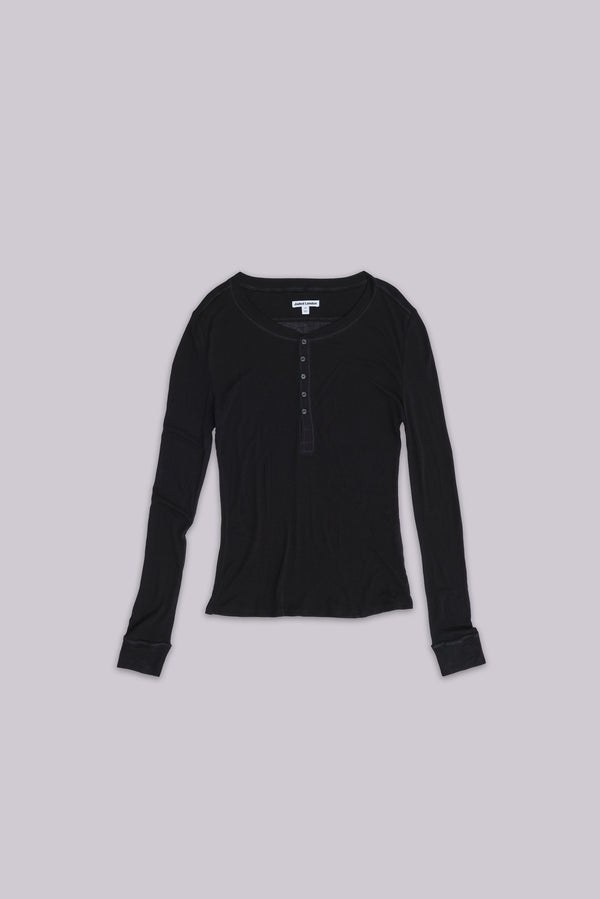 Black Haze Henley Top