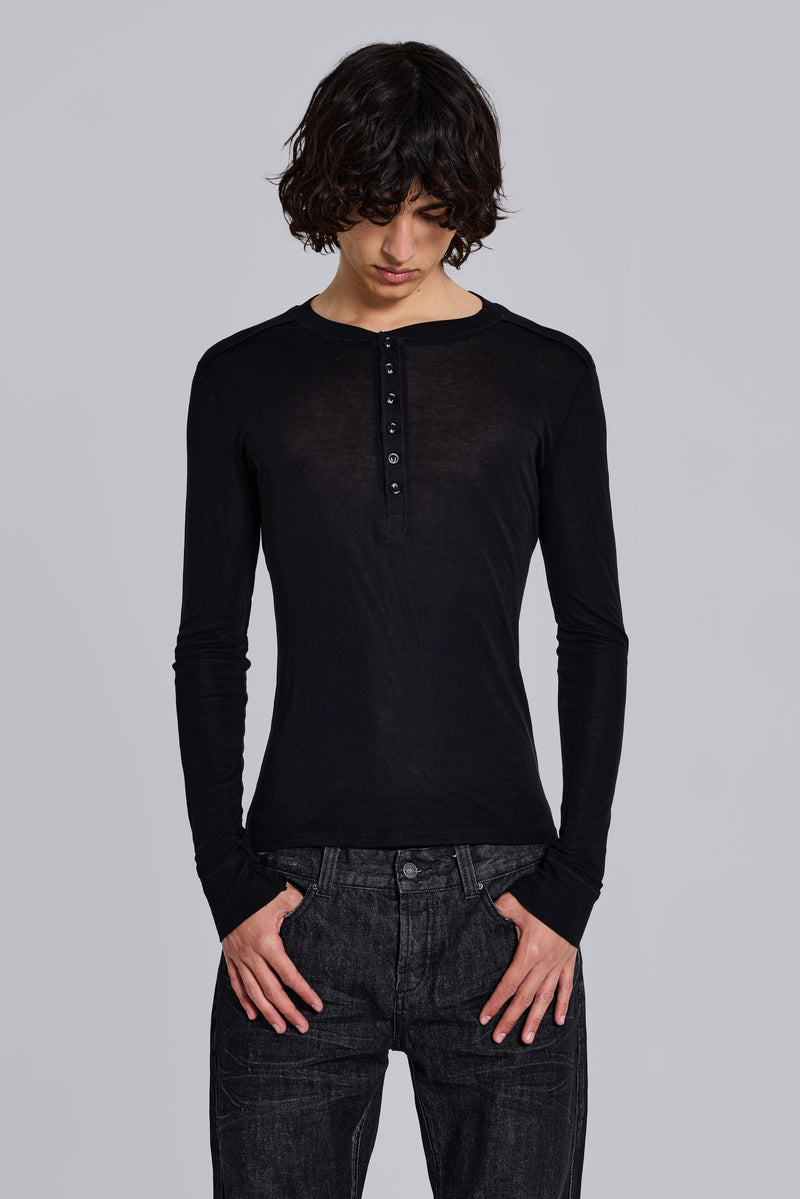Black Haze Henley Top