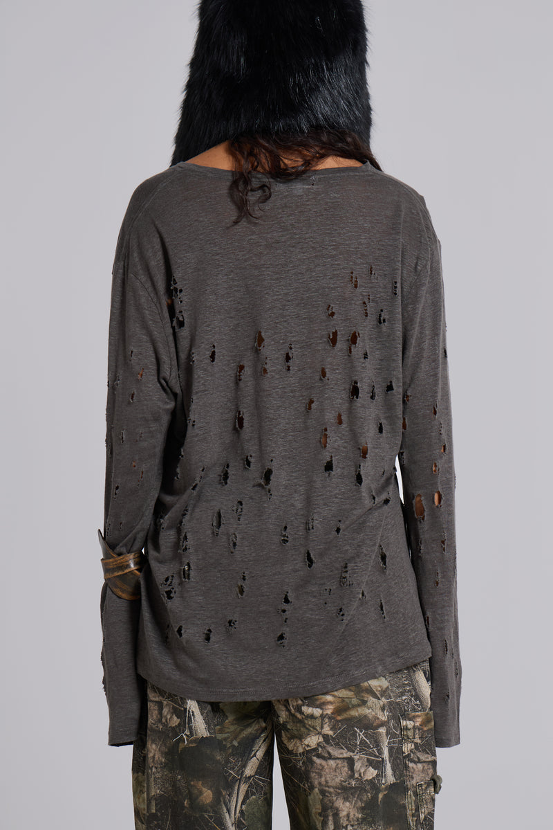 Rifle Distressed Knit Top