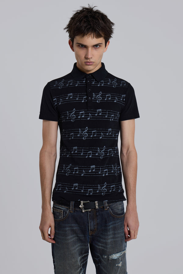 Black Riff Polo Shirt