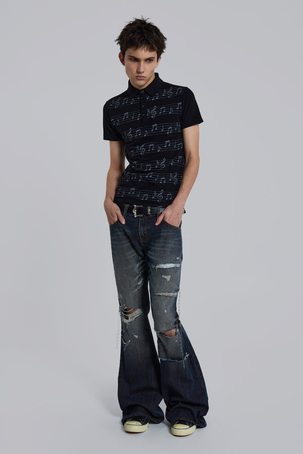 Black Riff Polo Shirt