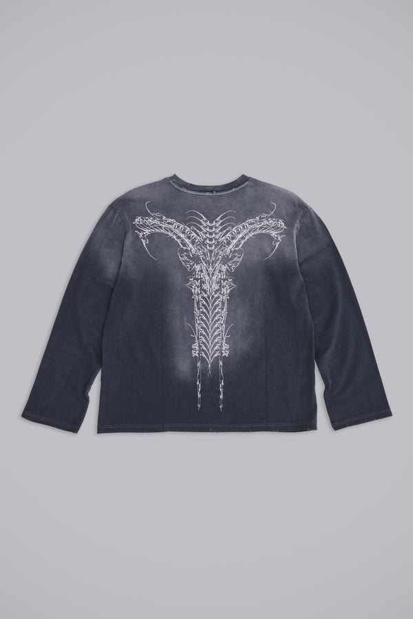 Opaque Navy LS Top