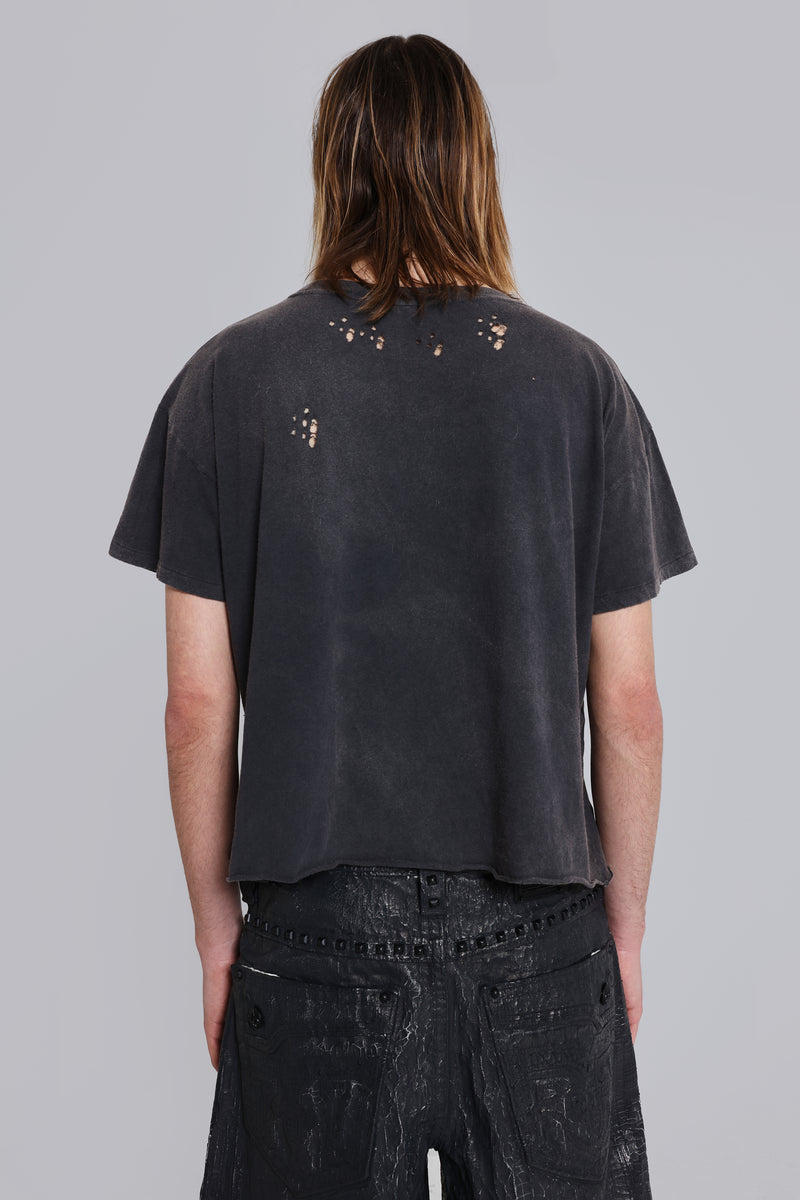 Rock Revival Distressed National Cropped T-Shirt