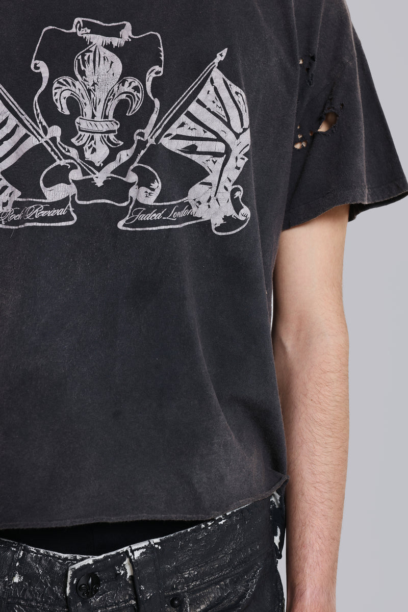 Rock Revival Distressed National Cropped T-Shirt
