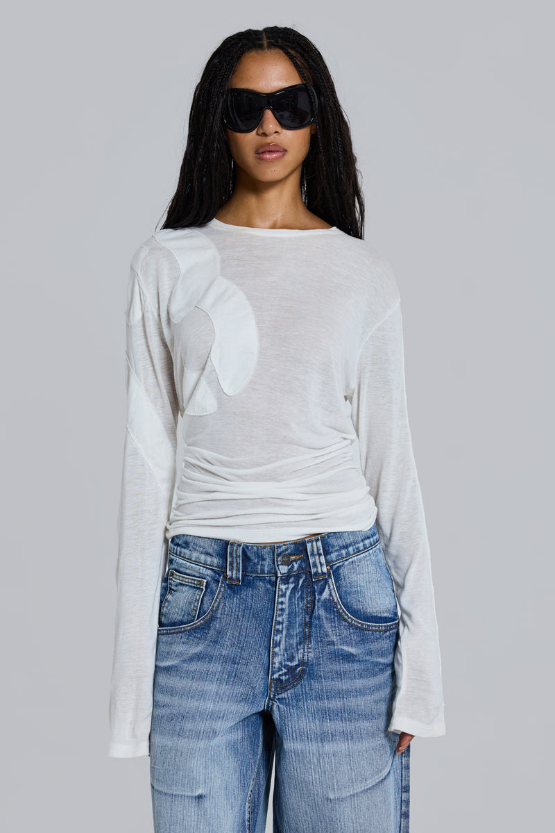 13 Applique Linen Top