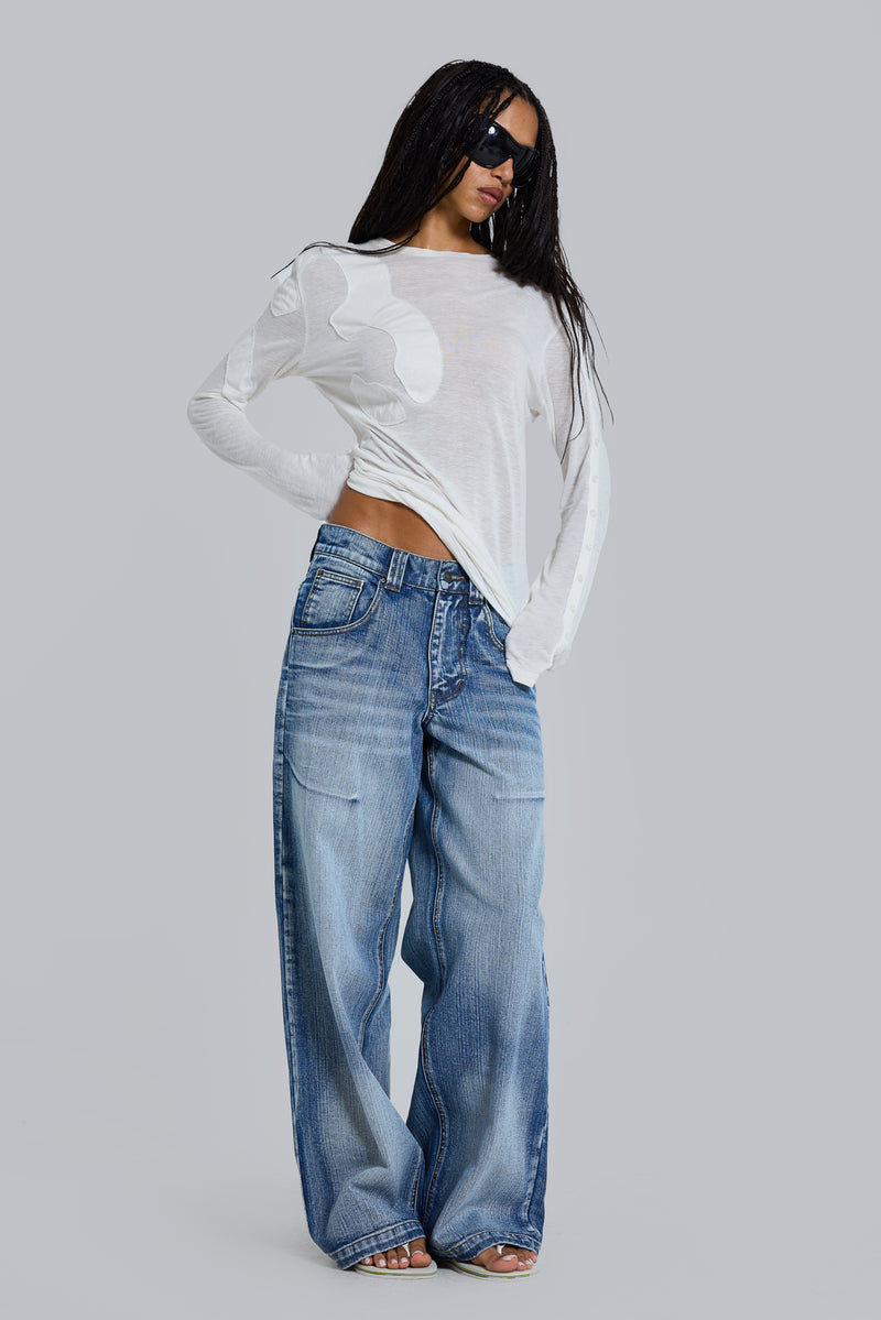 13 Applique Linen Top