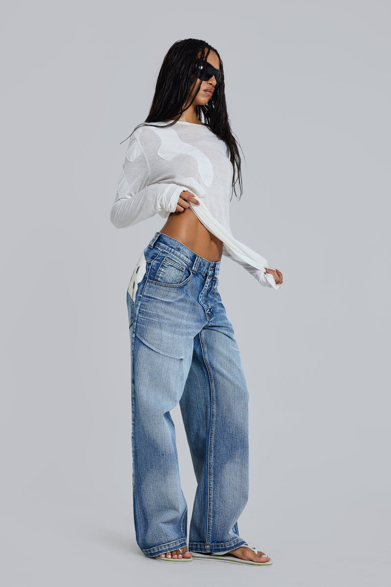 13 Applique Linen Top