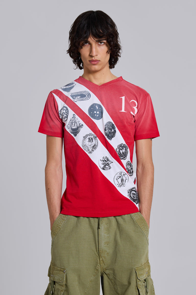 Crest V-Neck T-Shirt