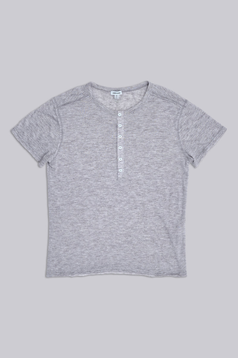 Grey Marl Haze Henley T-Shirt
