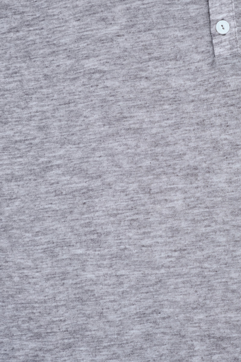 Grey Marl Haze Henley T-Shirt