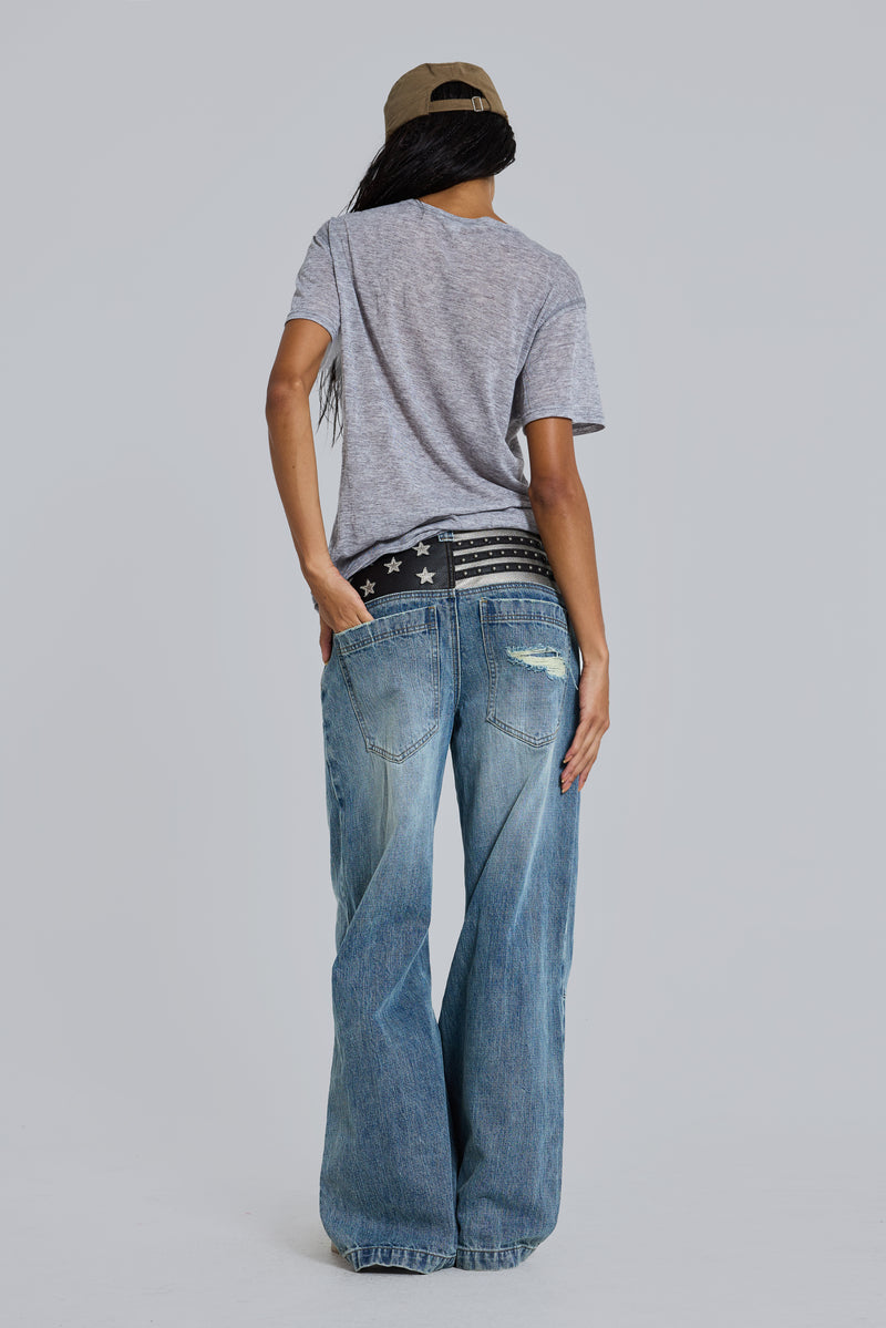 Grey Marl Haze Henley T-Shirt