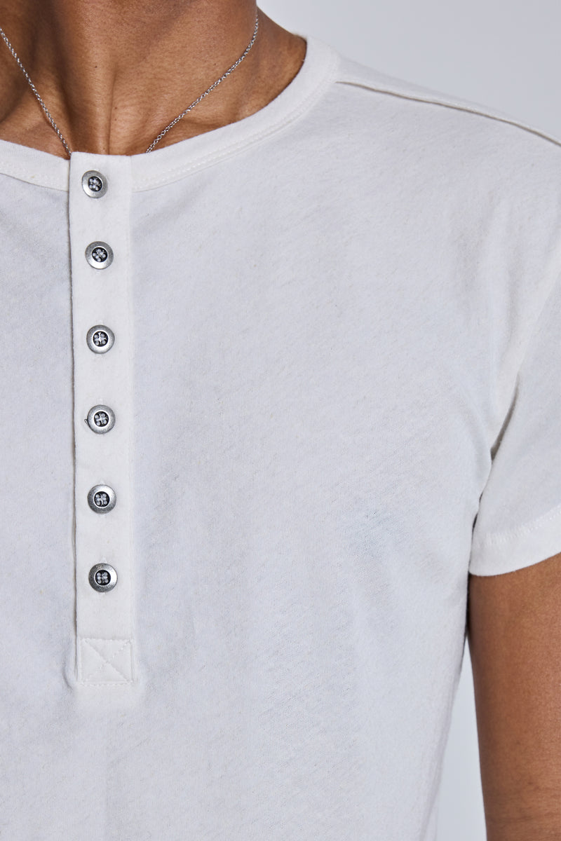 Off White Haze Henley T-Shirt