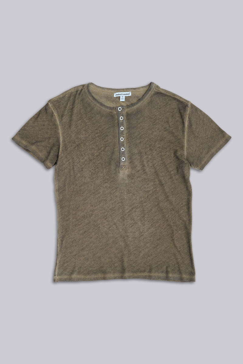 Khaki Haze Henley T-Shirt