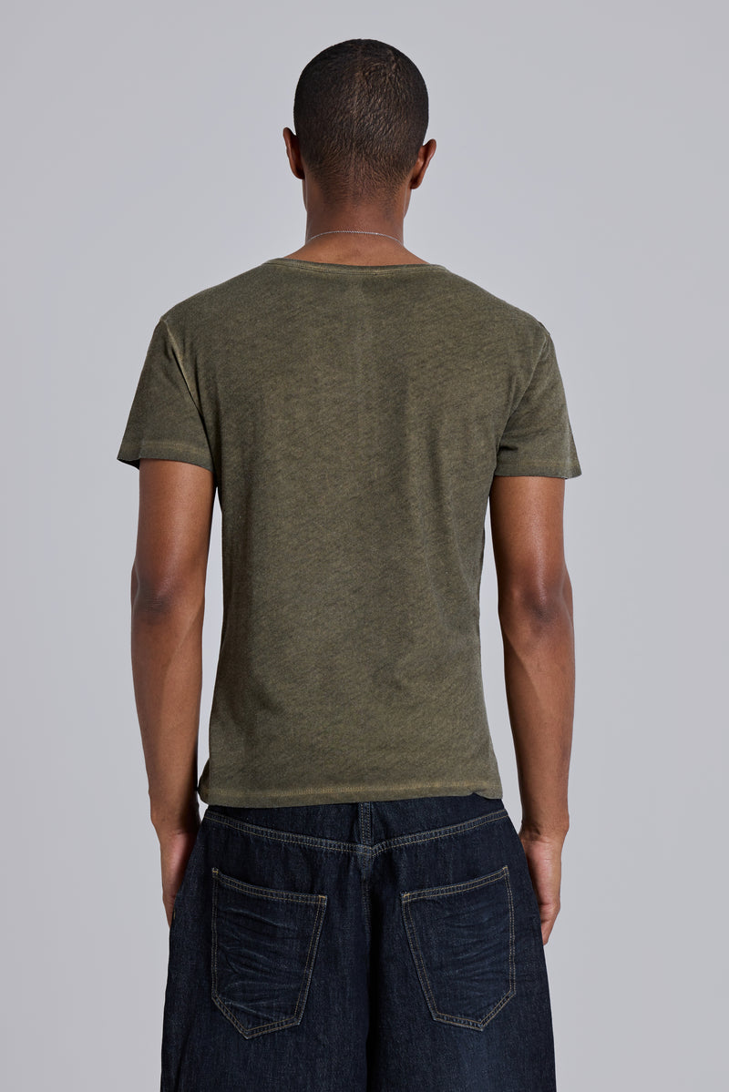 Khaki Haze Henley T-Shirt