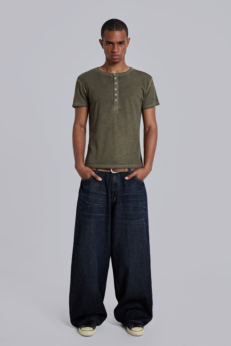 Khaki Haze Henley T-Shirt