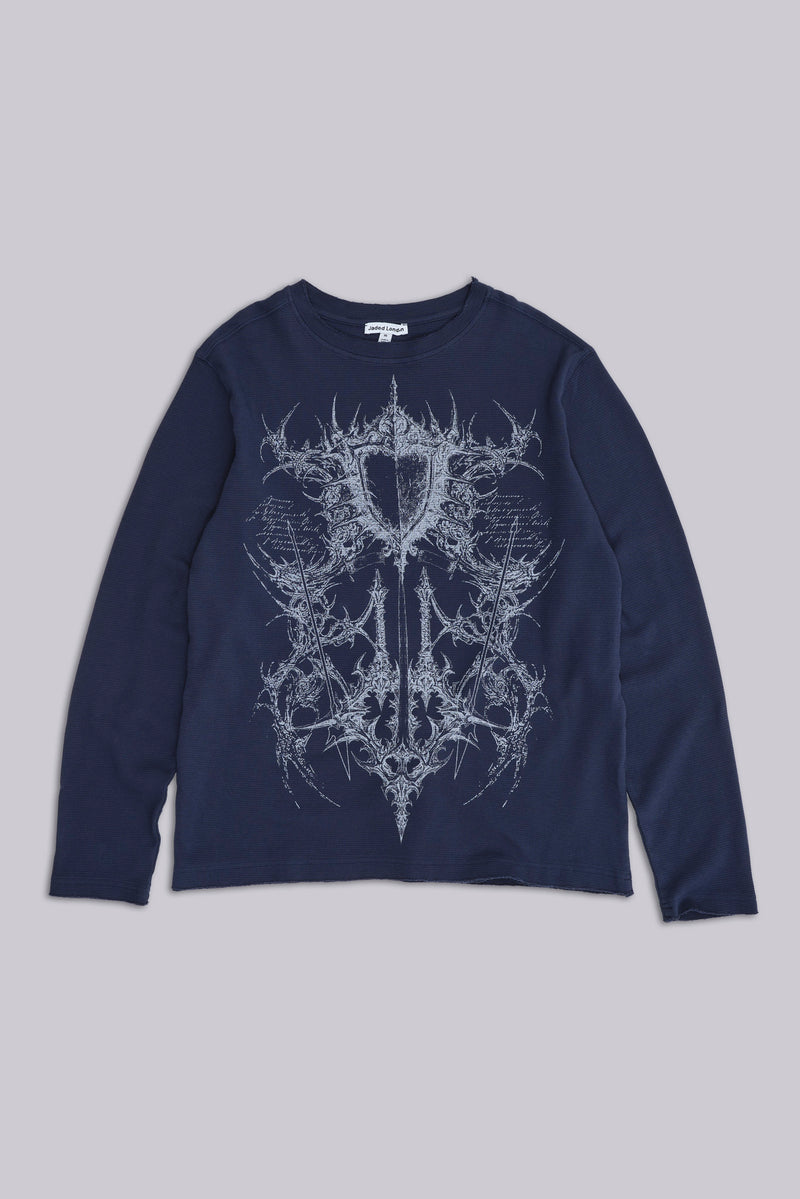 Kasper Digi Waffle Navy T-Shirt