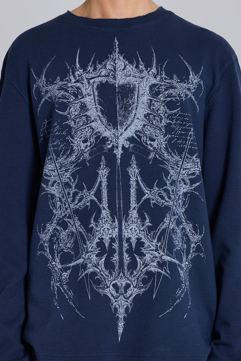Kasper Digi Waffle Navy T-Shirt