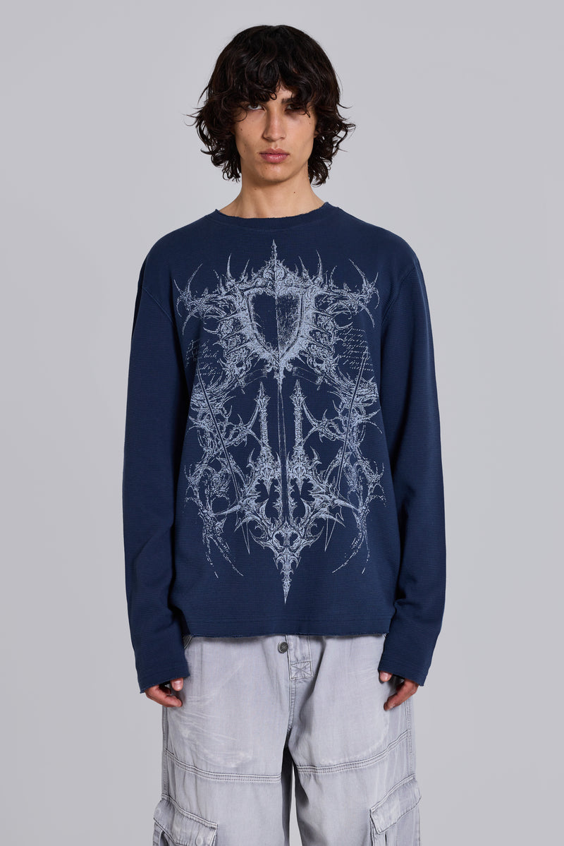 Kasper Digi Waffle Navy T-Shirt
