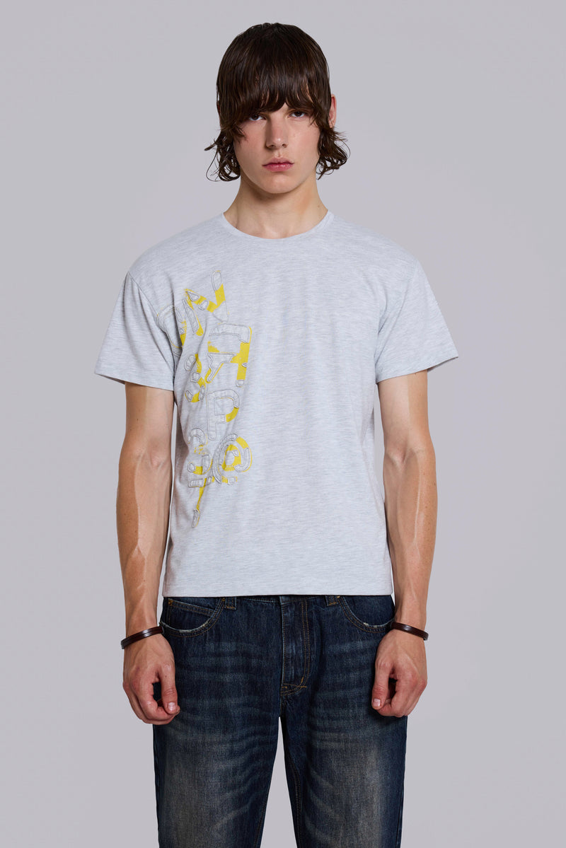 On Repeat Grey Marl T-Shirt