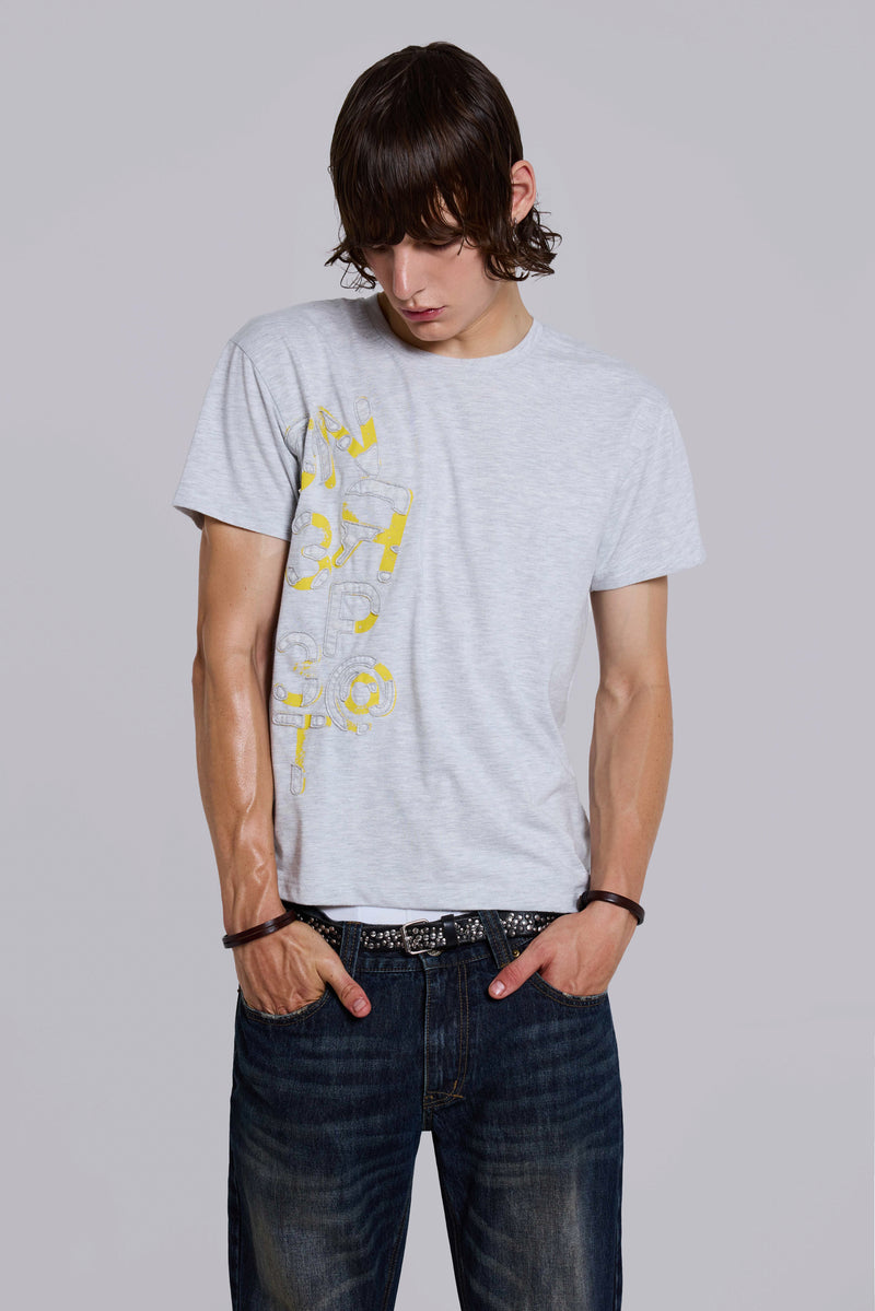 On Repeat Grey Marl T-Shirt