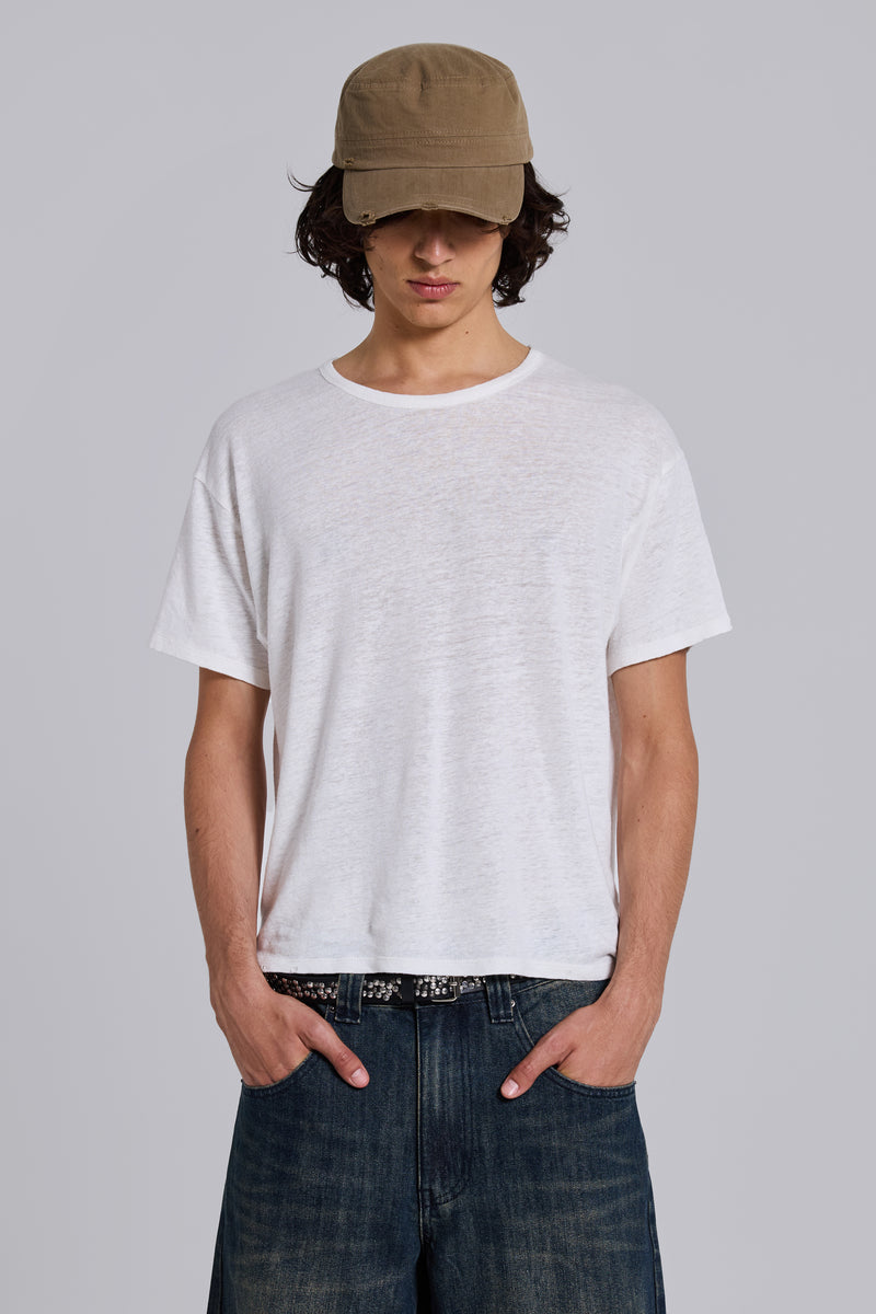 Slub White T-Shirt