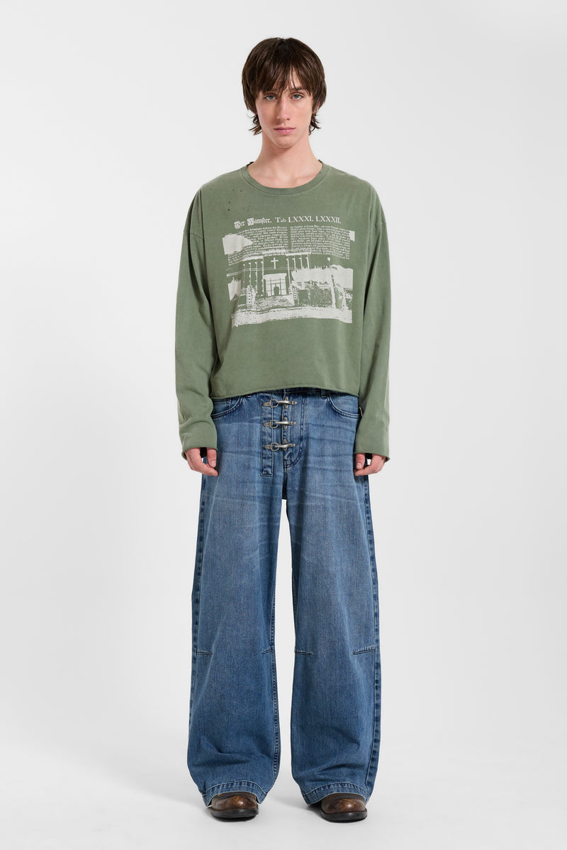 Scripture Cropped Long Sleeve Top