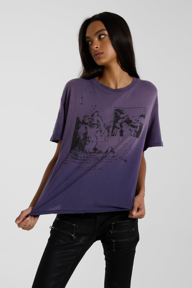 Saken Purple Cropped T-Shirt