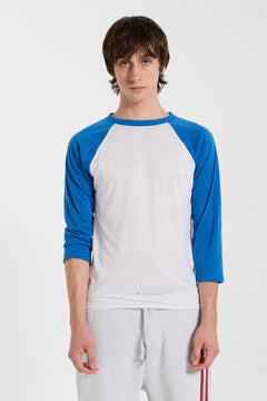 Blue Los Angeles Distressed Raglan Top - XXS / Blue