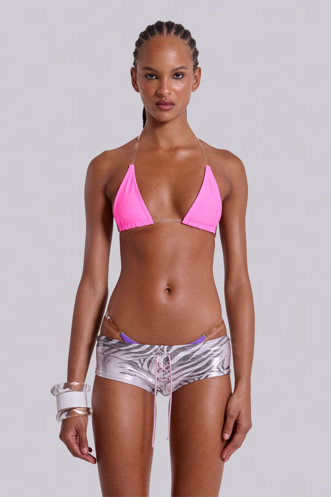 Nyax Metallic Mini Short Bikini Bottoms