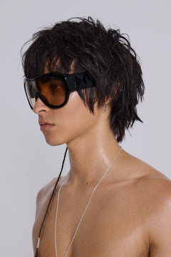 Noctra XL Stud Sunglasses in Amber - ONE SIZE / Orange