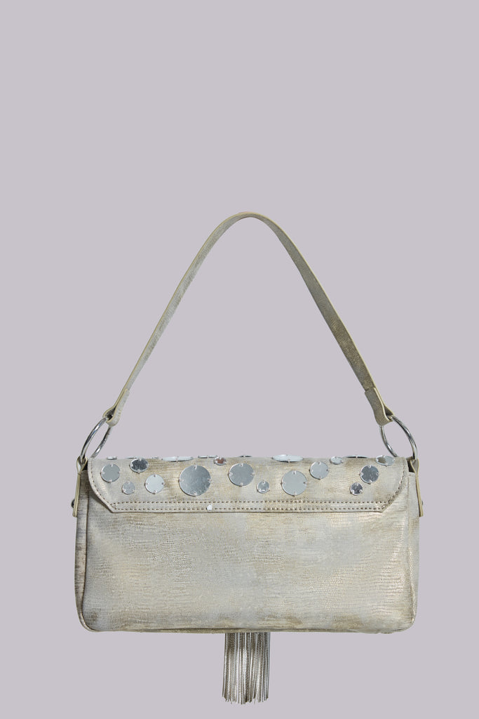 Chara Metallic Mirror Shoulder Bag