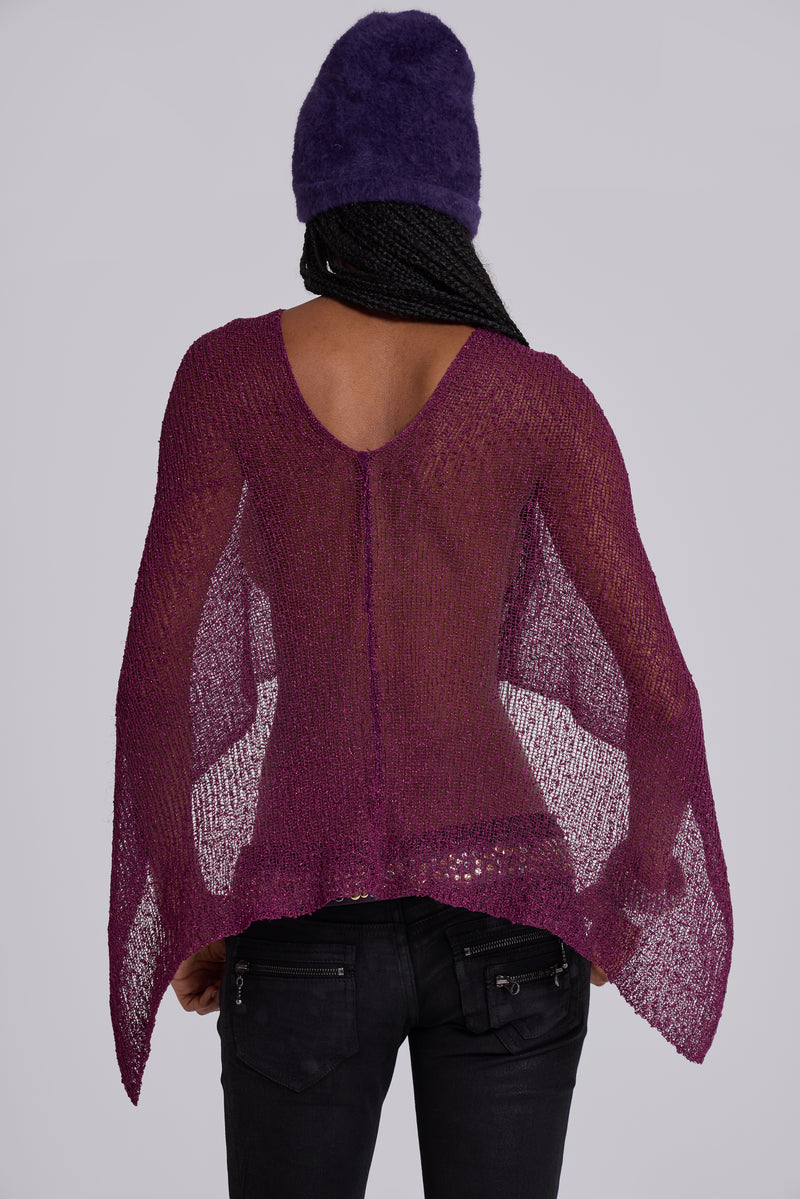 Infinity Multiway Knit Cape in Wine