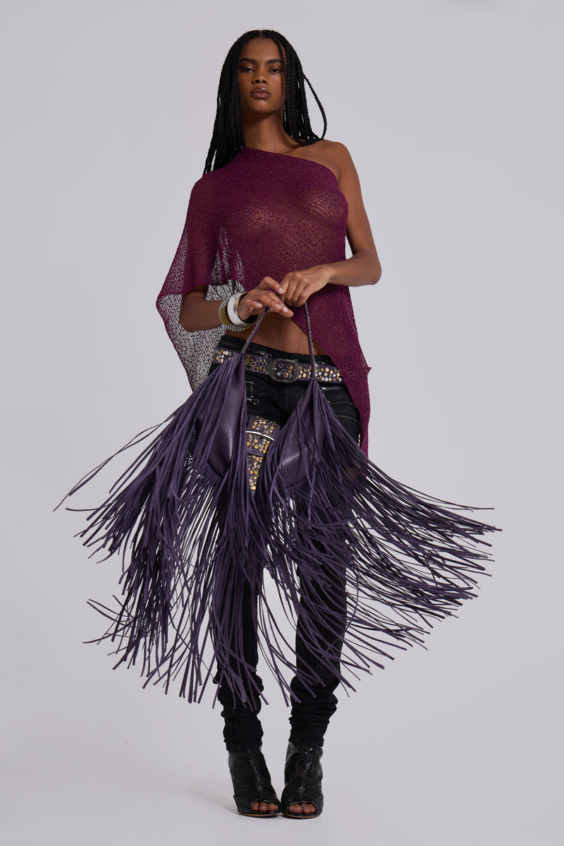 Infinity Multiway Knit Cape in Wine