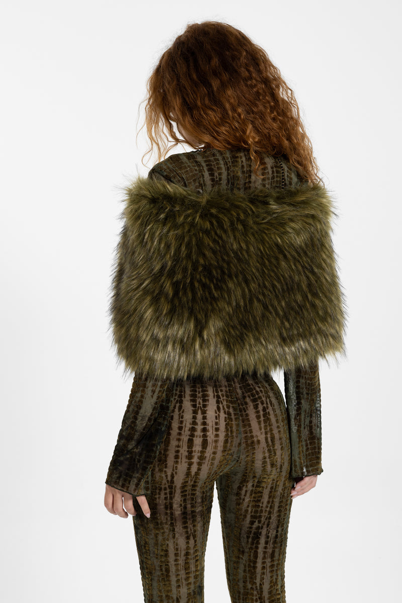 Olyth Faux Fur Shrug