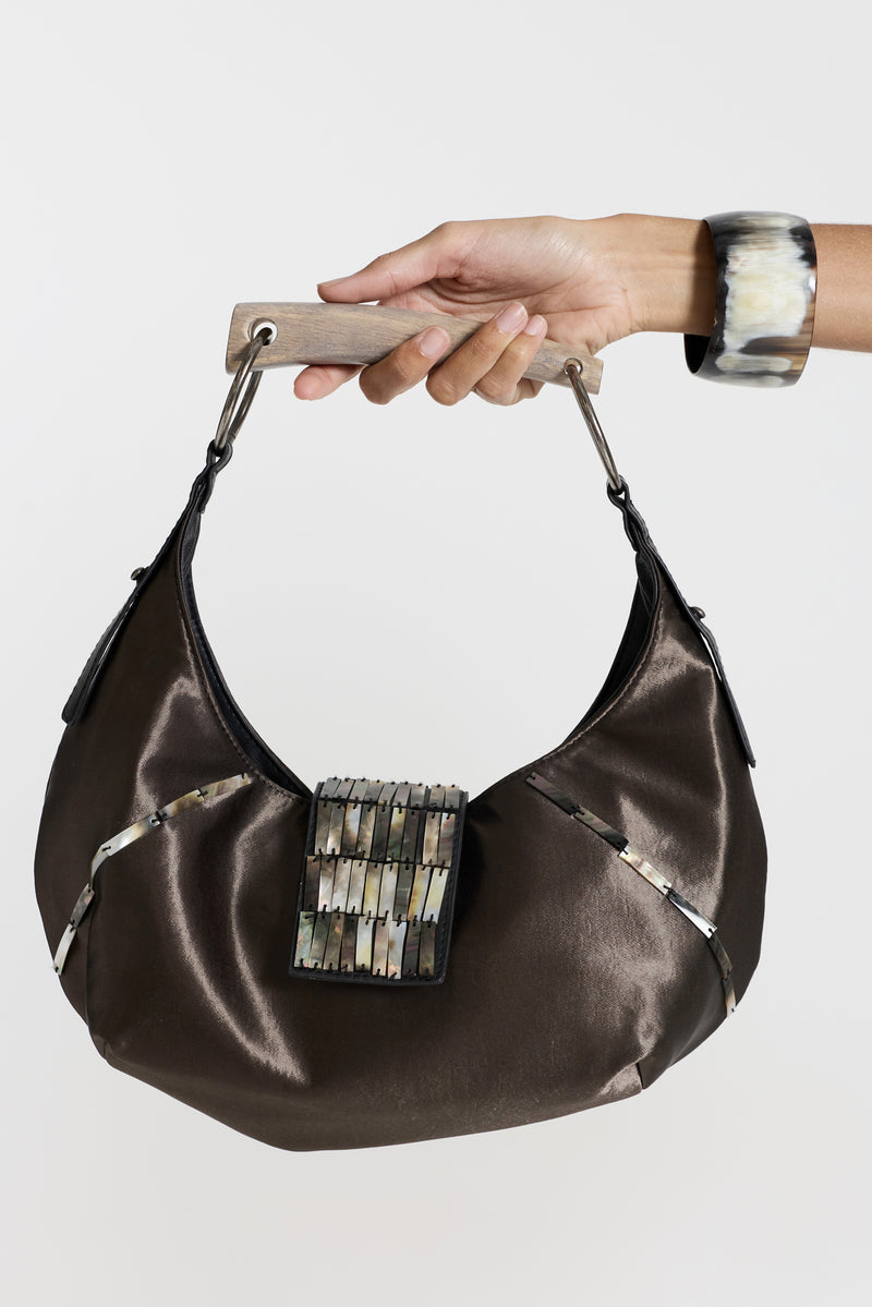 Mikayla Satin Shoulder Bag – view 1