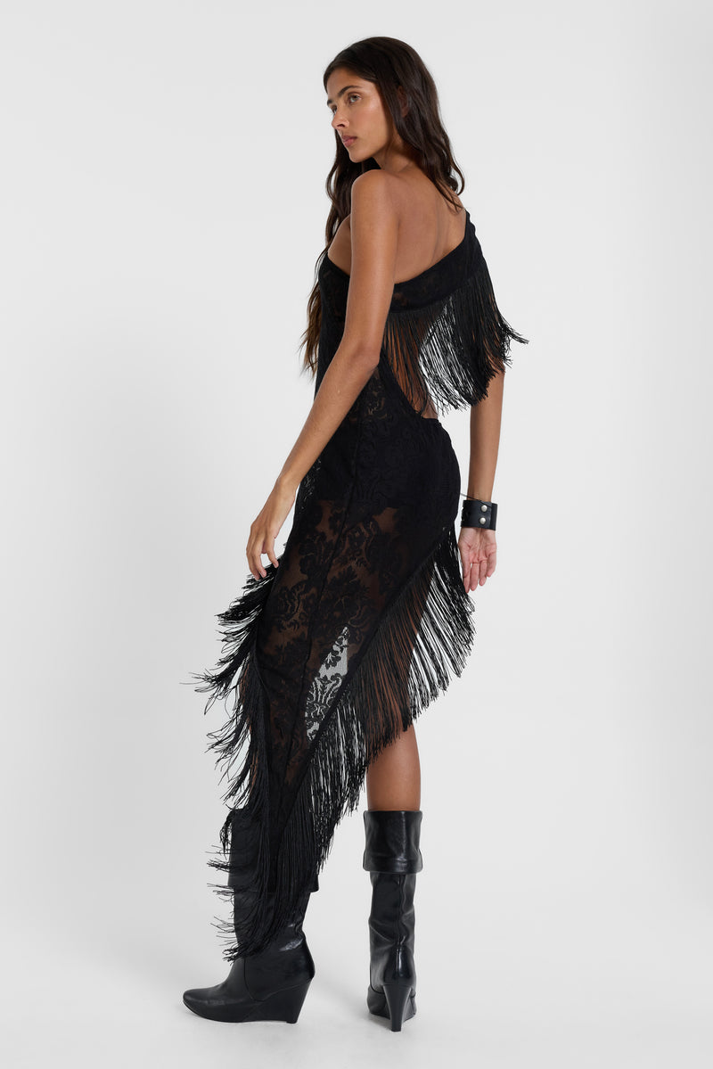Vivienne Lace Fringe Dress – view 2