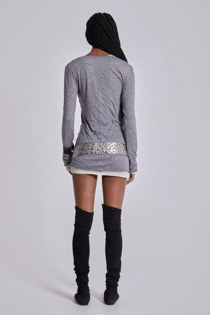 Grey Marl Mist Mini Dress