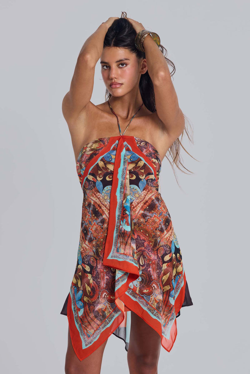 Ixia Chiffon Bandana Scarf Dress